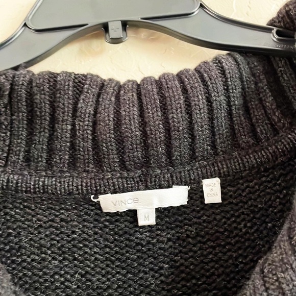 Vince Button Up Black Knit Cashmere/Wool/Alpaca‎ Sweater - Picture 3 of 8